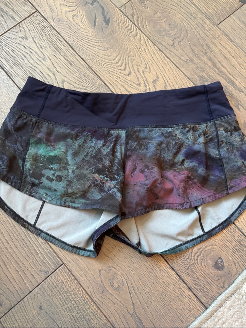 lululemon athletica speed up Navy Multicolor Print Short